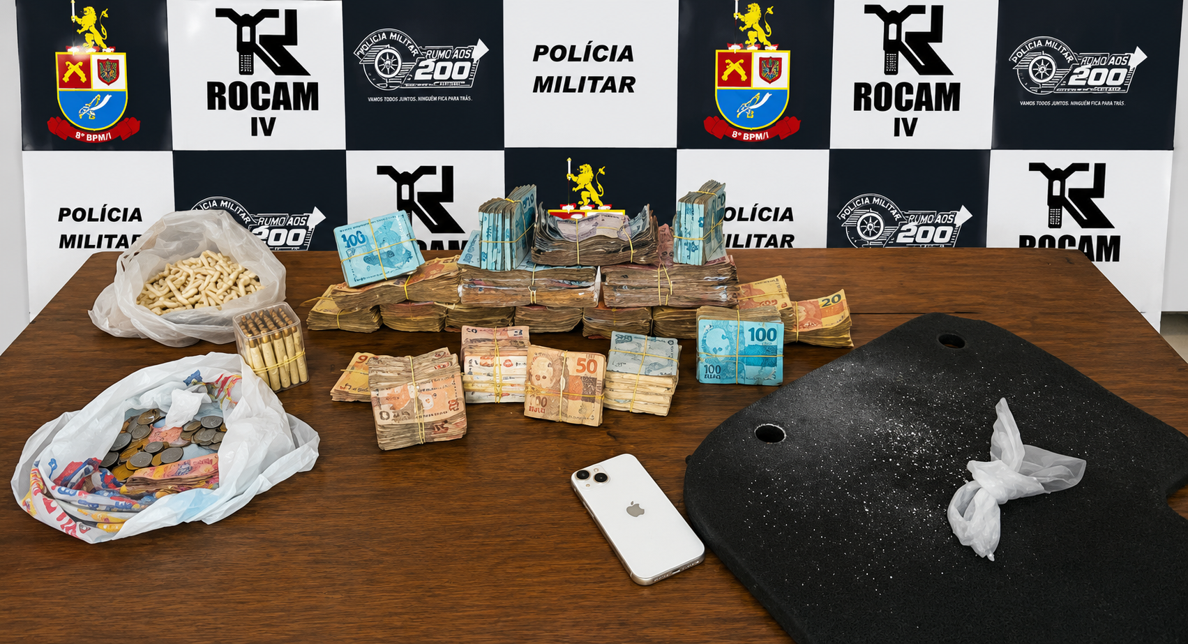Homem é detido com mais de R$ 101 mil durante ação da Rocam em Birigui
