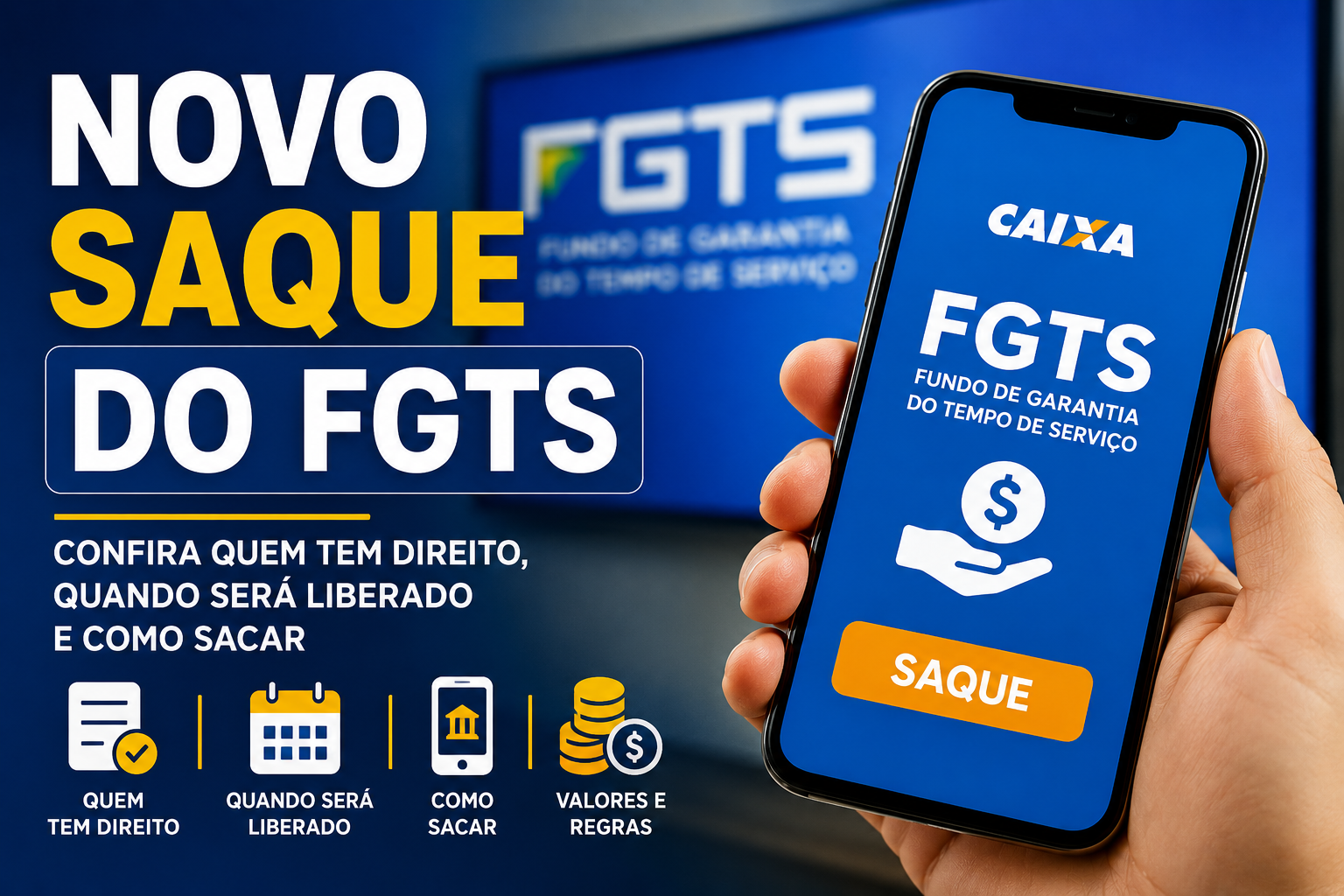 Novo saque do FGTS será liberado no dia 26 de maio para 10 milhões de trabalhadores
