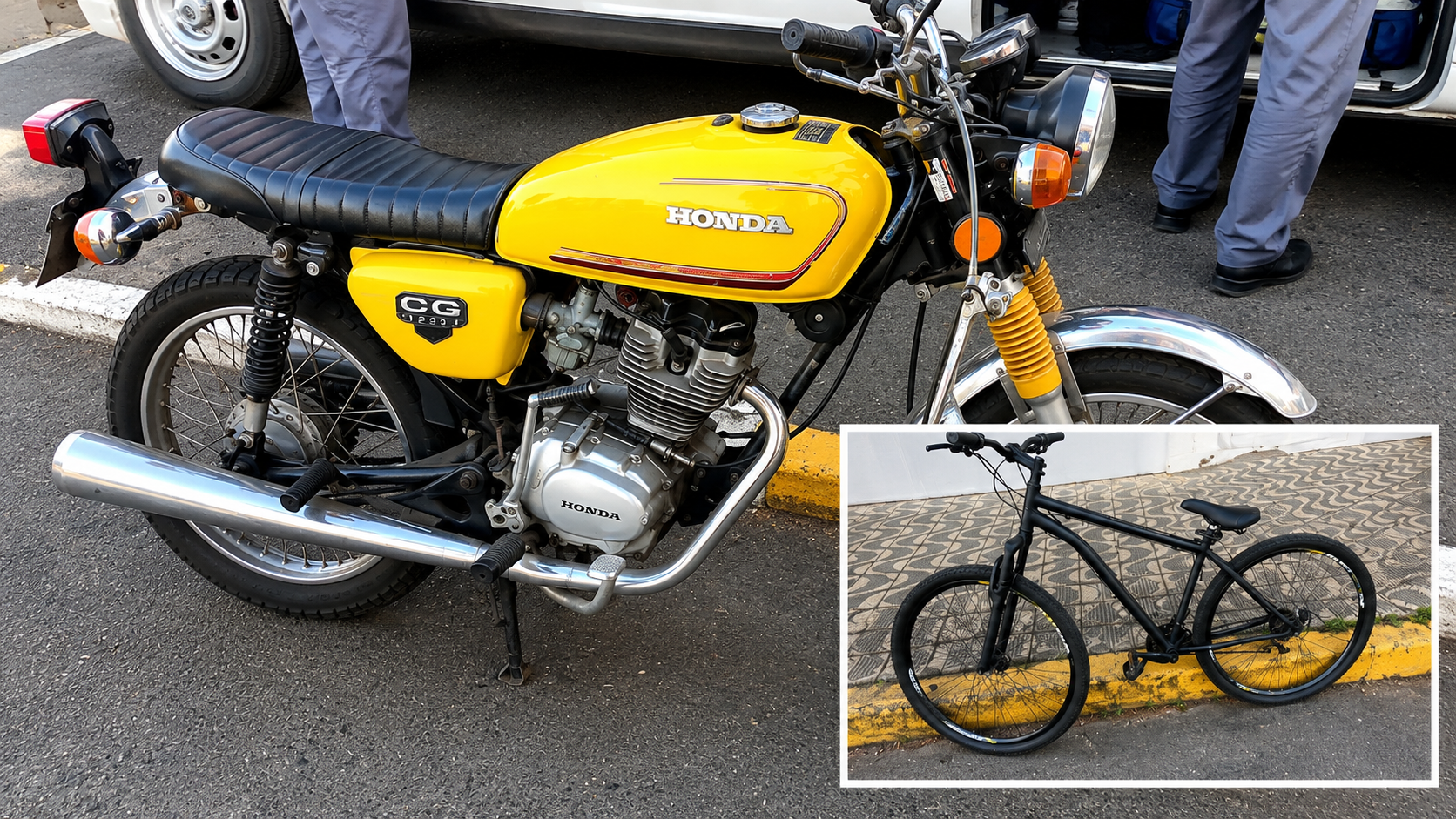 Ciclista é lançado ao chão após bater em motocicleta em cruzamento de Birigui