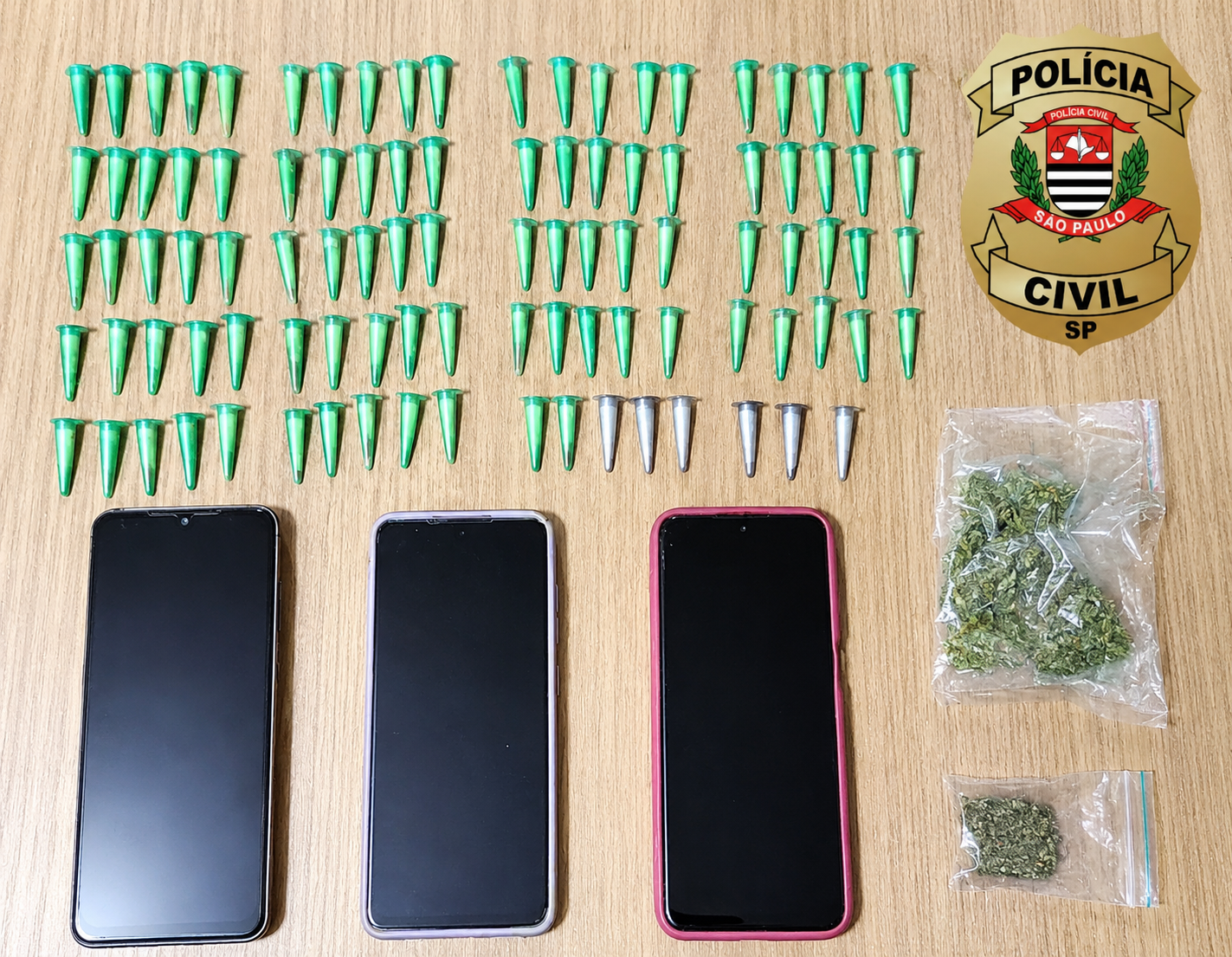 Operação da Polícia Civil termina com apreensão de quase 100 pinos de cocaína em Birigui