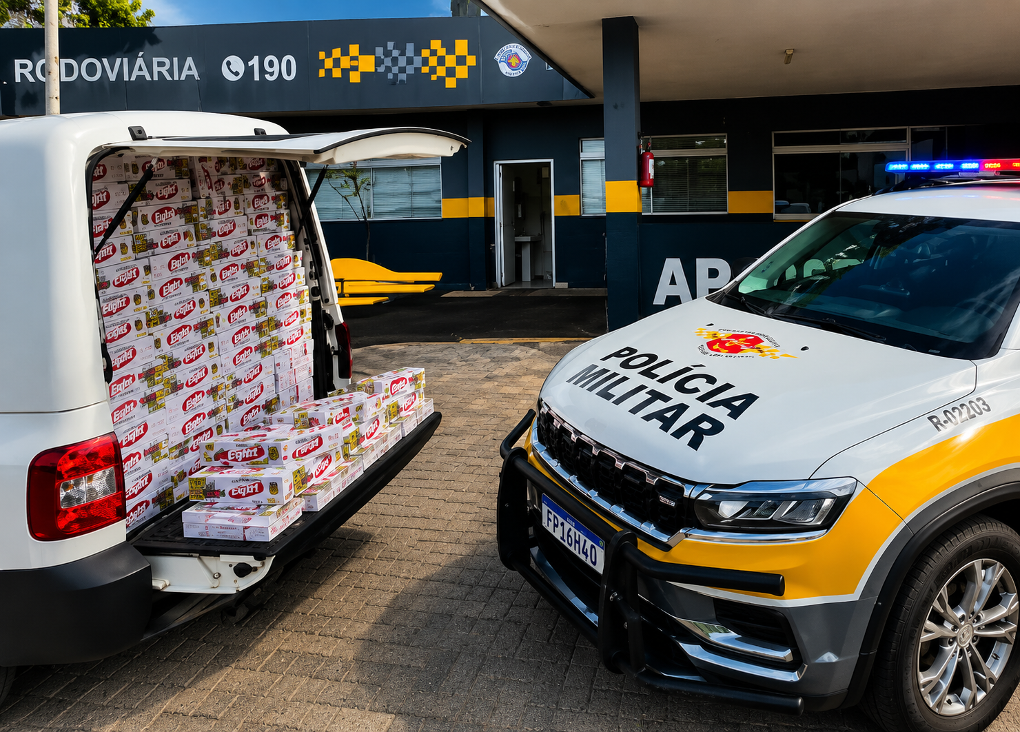 TOR apreende 15 mil maços de cigarros contrabandeados na região de Clementina