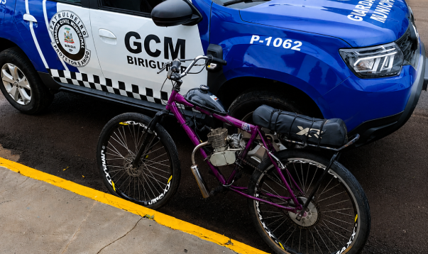 GCM recolhe bicicleta motorizada irregular durante fiscalização