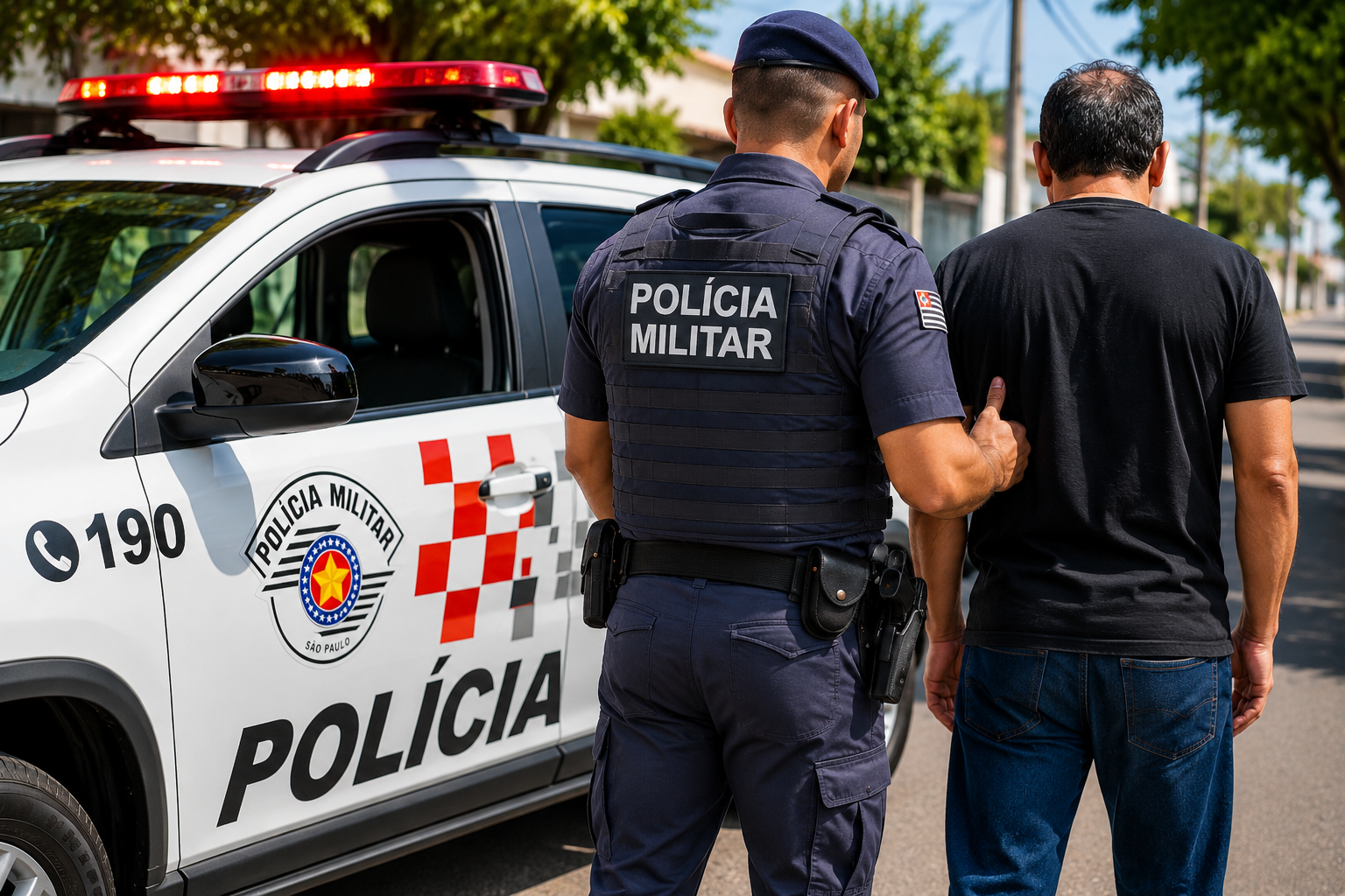 Após discussão familiar, homem ameaça matar esposa e filhos e acaba preso
