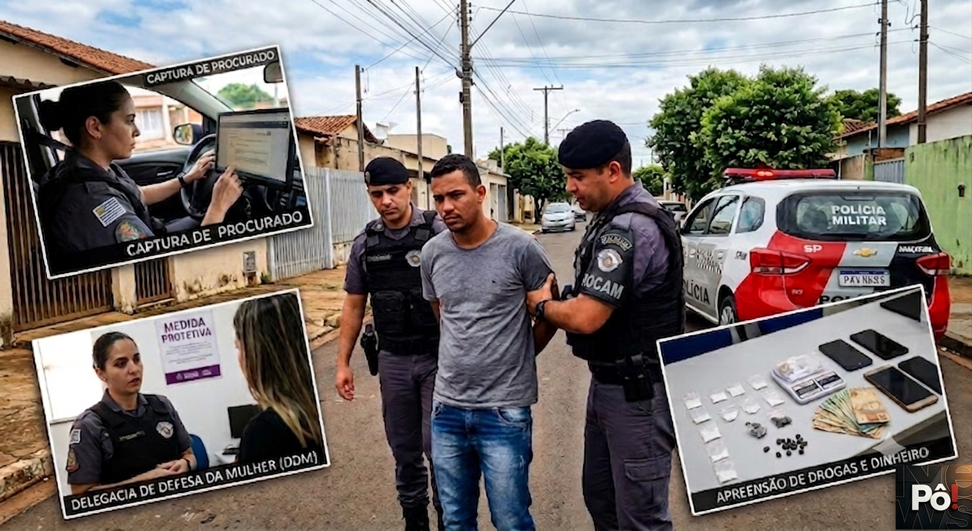 Fim de semana movimentado: PM realiza prisões por tráfico, violência doméstica e captura procurados em Araçatuba