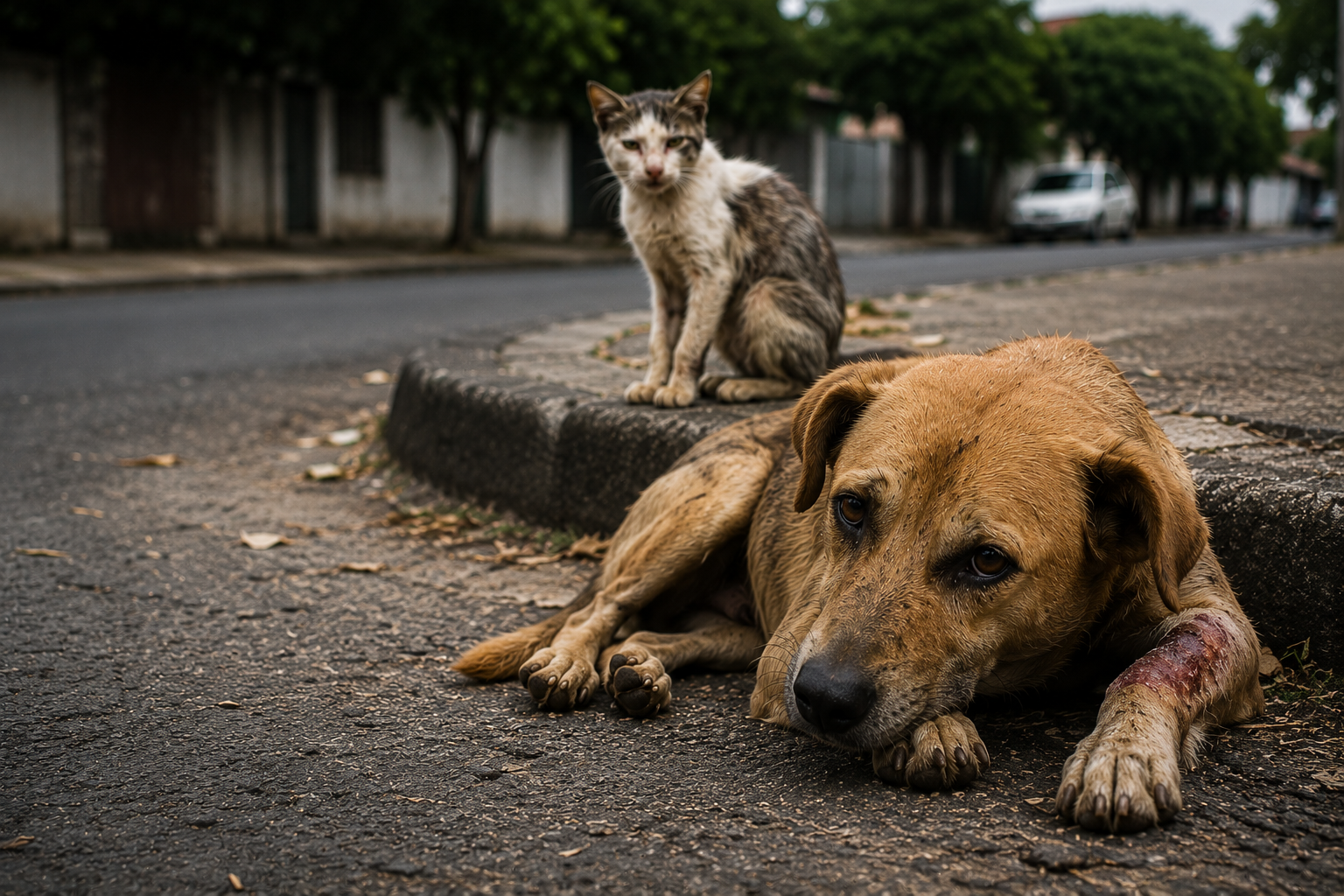 Animais abandonados seguem sem assistência e moradores cobram ação do poder público em Birigui