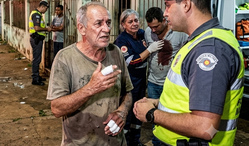 Quebra-pau em família: briga entre pai e filho termina com os dois esfaqueados após bebedeira em Araçatuba