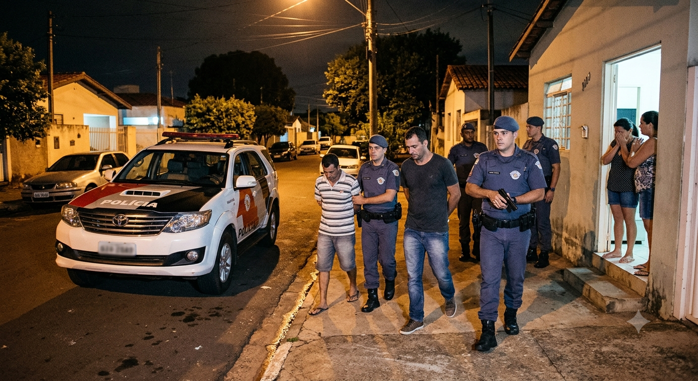 PM bota as algemas em dois sujeitos por tráfico de drogas em Araçatuba