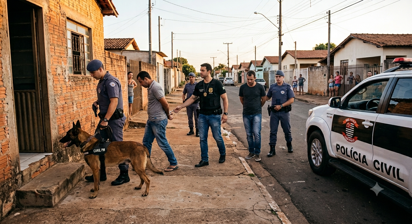 Dois presos em operação contra tráfico em Guararapes
