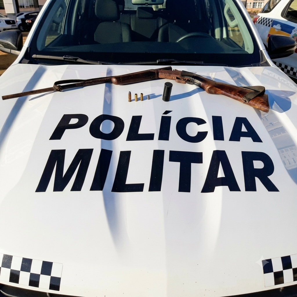 PM Ambiental prende homem com arma sem registro e ave silvestre em cativeiro em Promissão