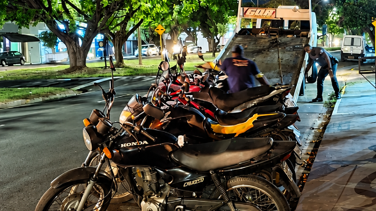 Operação “Baixo Ruído”: PM põe fim ao barulho e apreende motos com escapamento adulterado em Araçatuba
