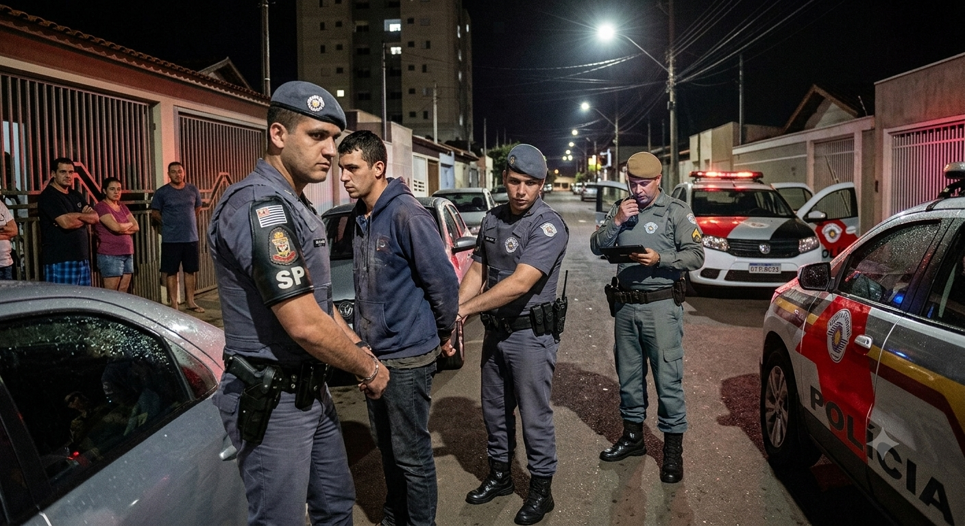 Batida da PM: Procurado pela Justiça acaba atrás das grades no Jardim Santo Antônio, em Penápolis