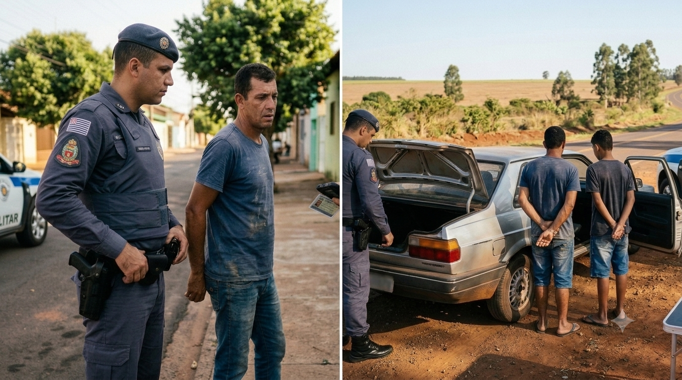 Procurado pela Justiça é capturado em Araçatuba e trio roda por tráfico em Auriflama