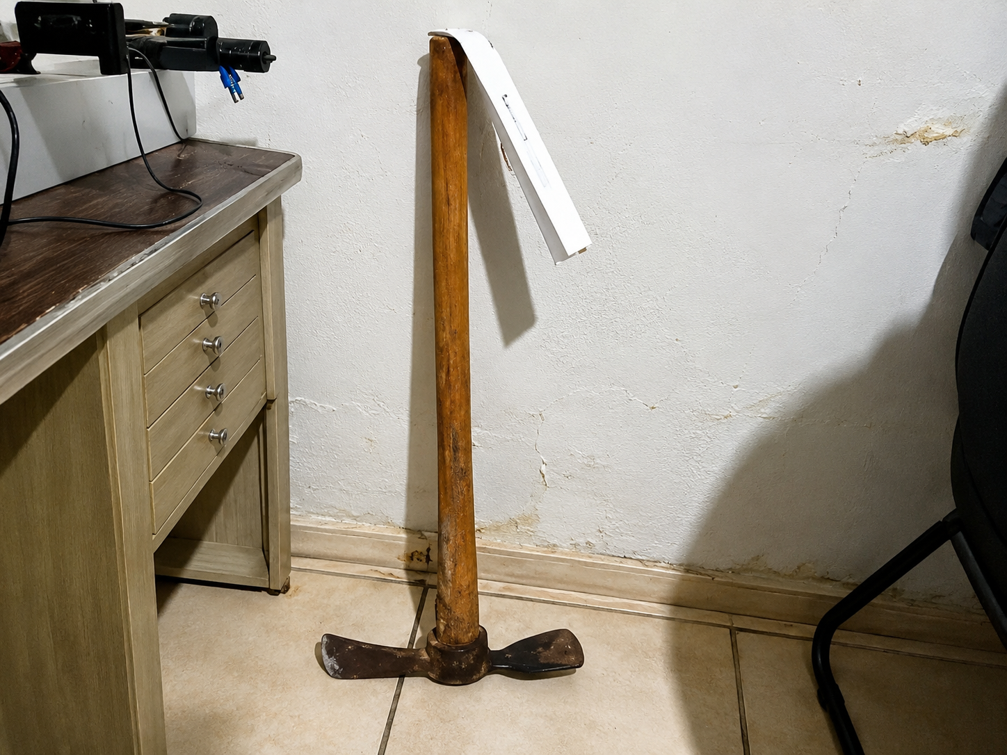 Homem surta, destrói mesa com picareta em comércio de Birigui e acaba detido pela PM