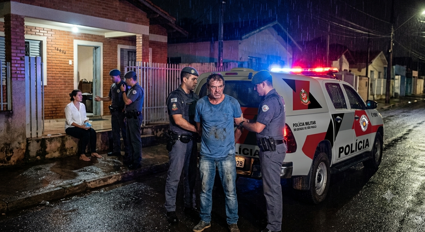 Homem roda em flagrante após agredir companheira no bairro Santa Luzia, em Araçatuba