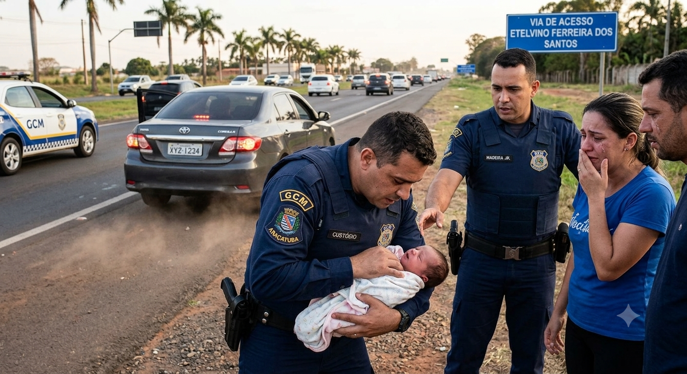 Heróis de farda: GCM salva bebê de apenas 19 dias engasgado em avenida