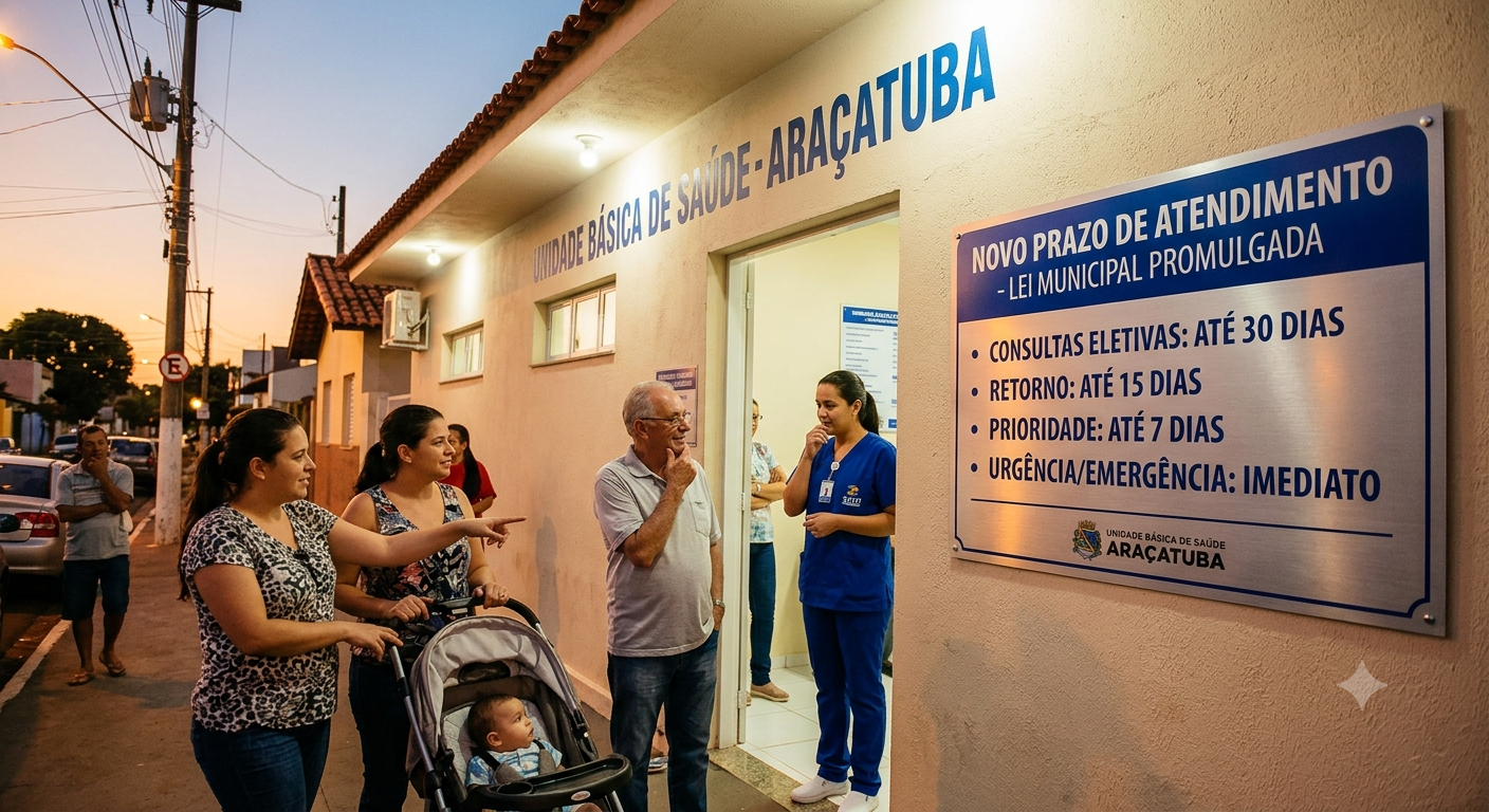 Fim da espera em Araçatuba: Lei dá prazo de até 30 dias para marcar consulta no SUS