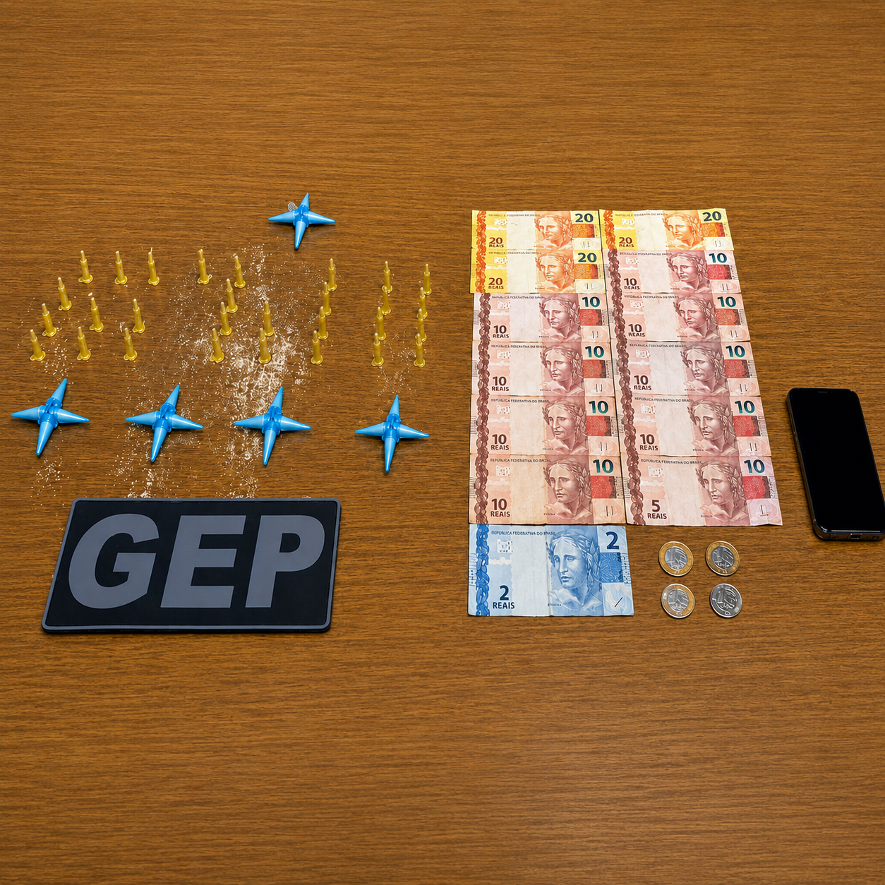 Menor roda com 48 pinos de cocaína em geral do GEP em Araçatuba