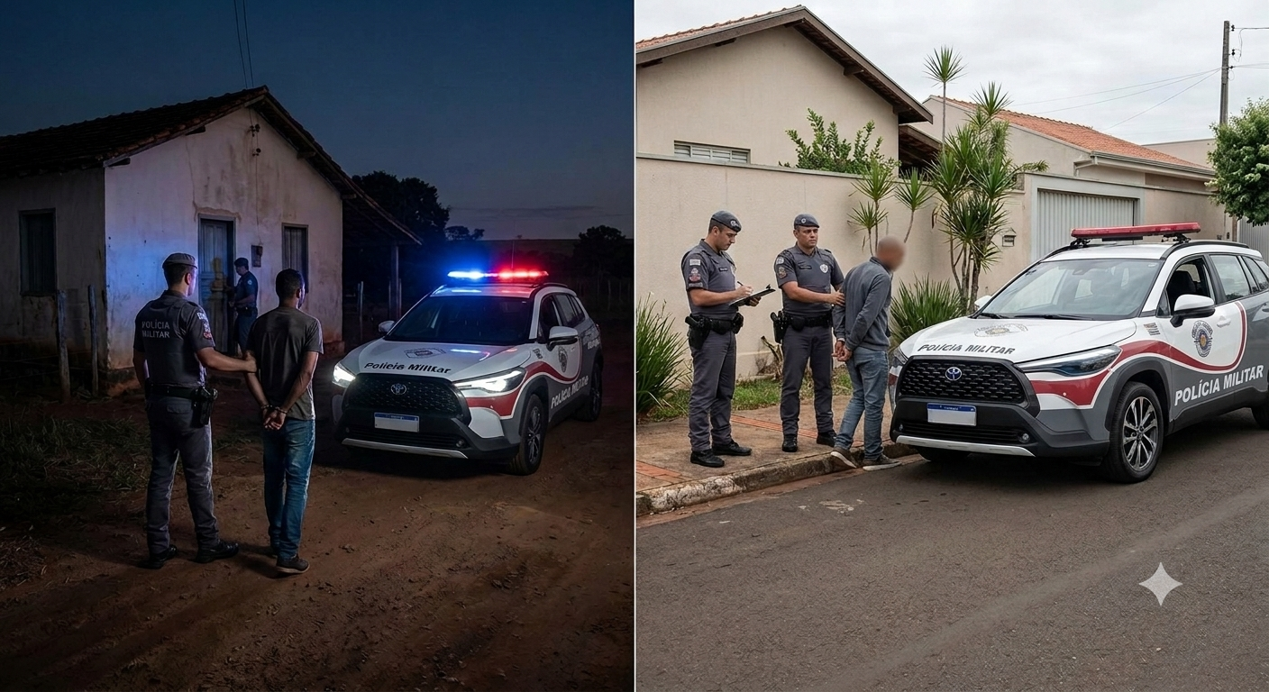 Limpa em Birigui: Polícia Militar tira dois procurados da Justiça de circulação