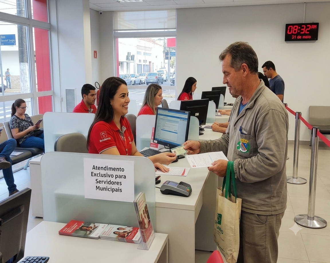 Servidores de Araçatuba têm horário especial pra abrir conta e garantir o salário