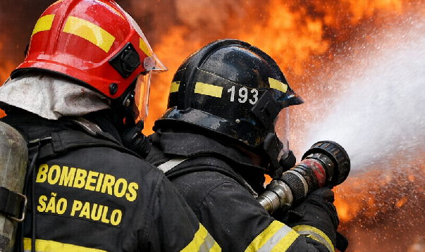 Fogo em casa no Jardim Ipê mobiliza PM e Bombeiros na noite de domingo
