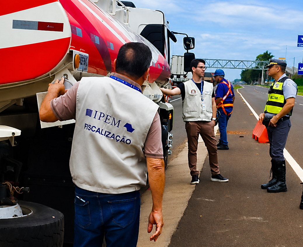 PM Rodoviária e IPEM-SP enquadram o transporte de produtos perigosos