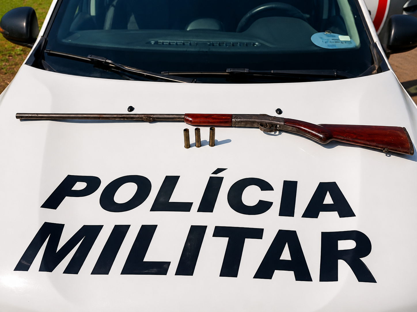 Homem é preso em Glicério após furtar espingarda e esconder atrás da porta