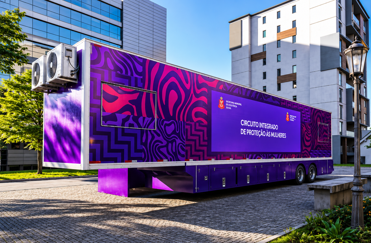 Praça Rui Barbosa recebe carreta do Circuito Integrado de Proteção às Mulheres