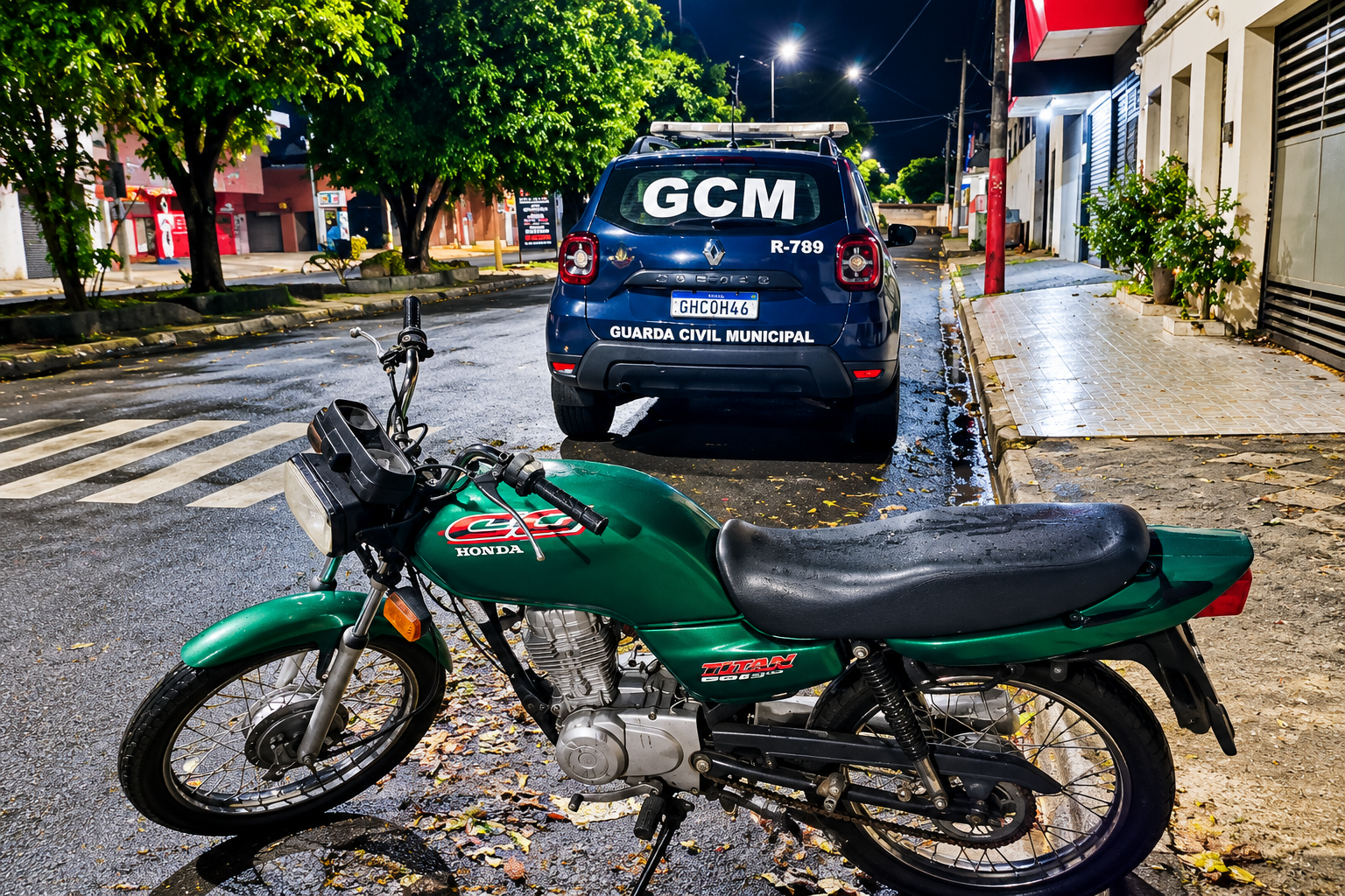 Adolescente tenta fugir pela contramão e é pego pela GCM com moto sem placa