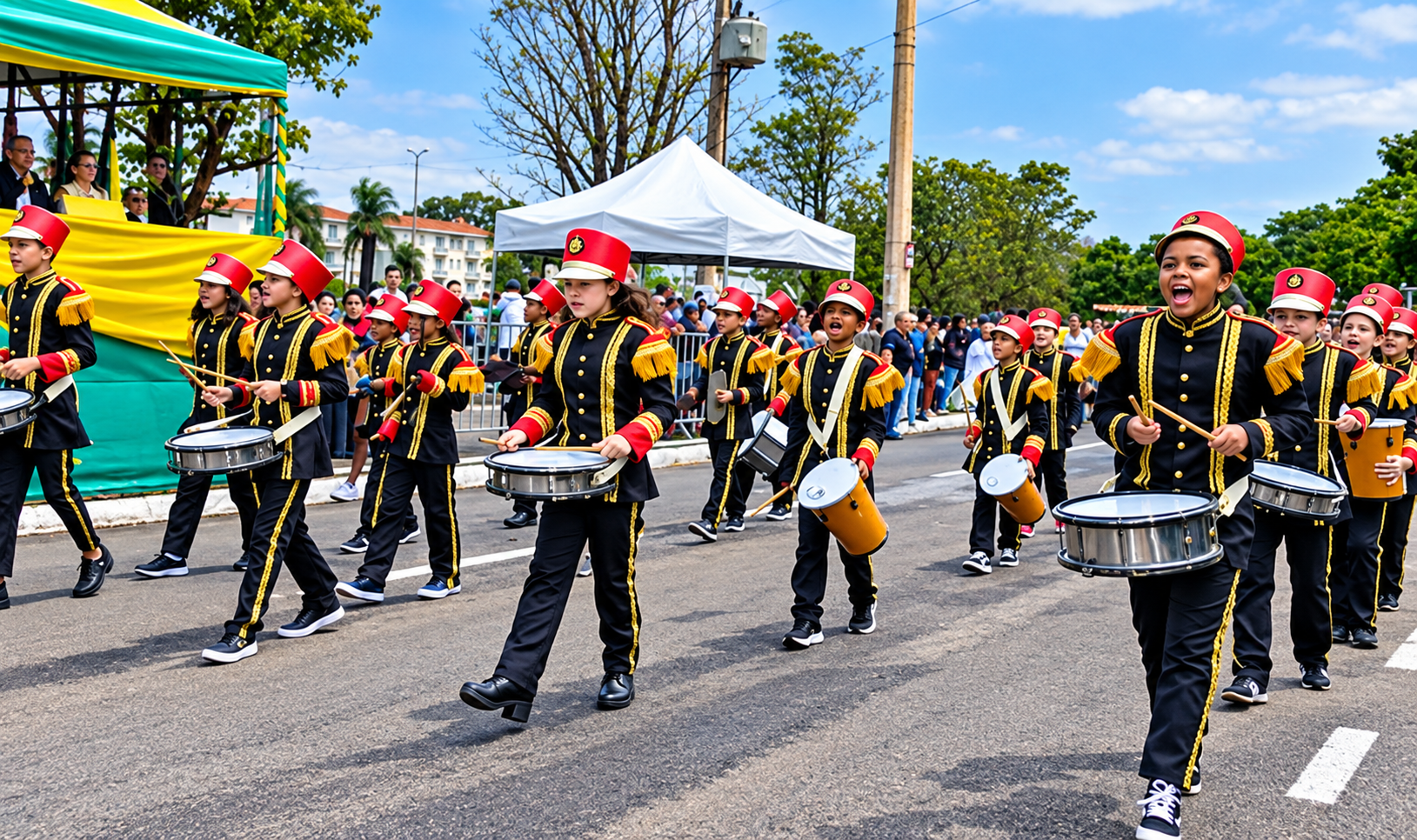 As fanfarras voltaram com tudo! Escolas municipais dão show no desfile de 7 de Setembro