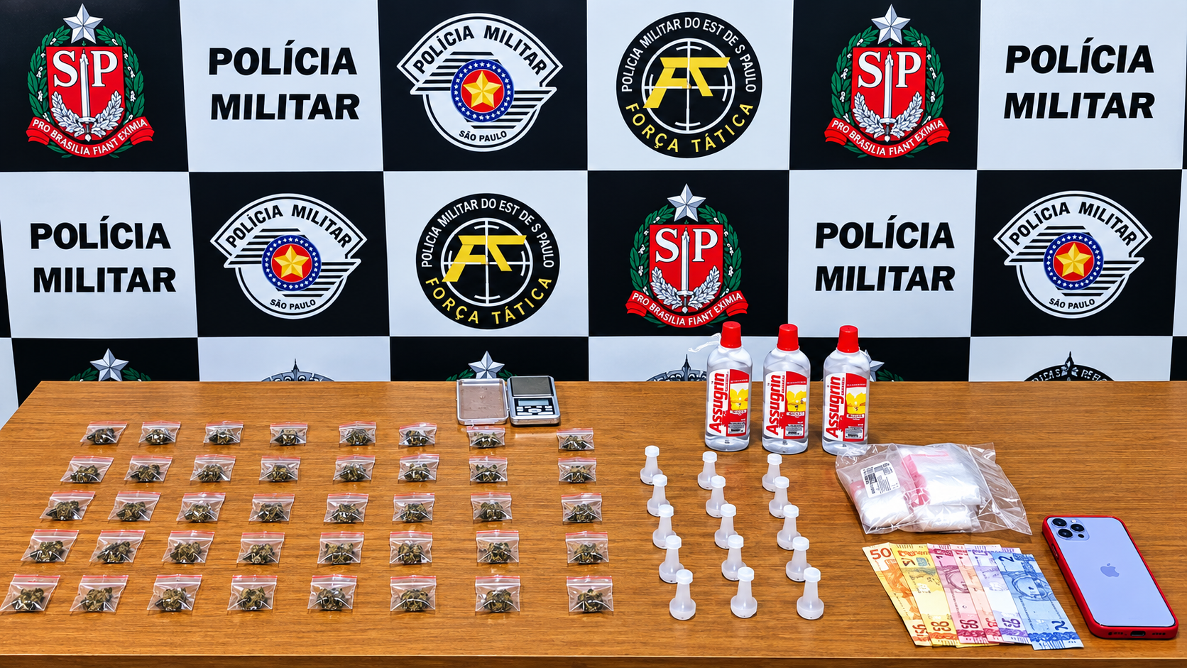 PM pega sujeito no flagra por tráfico de drogas no bairro Alvorada
