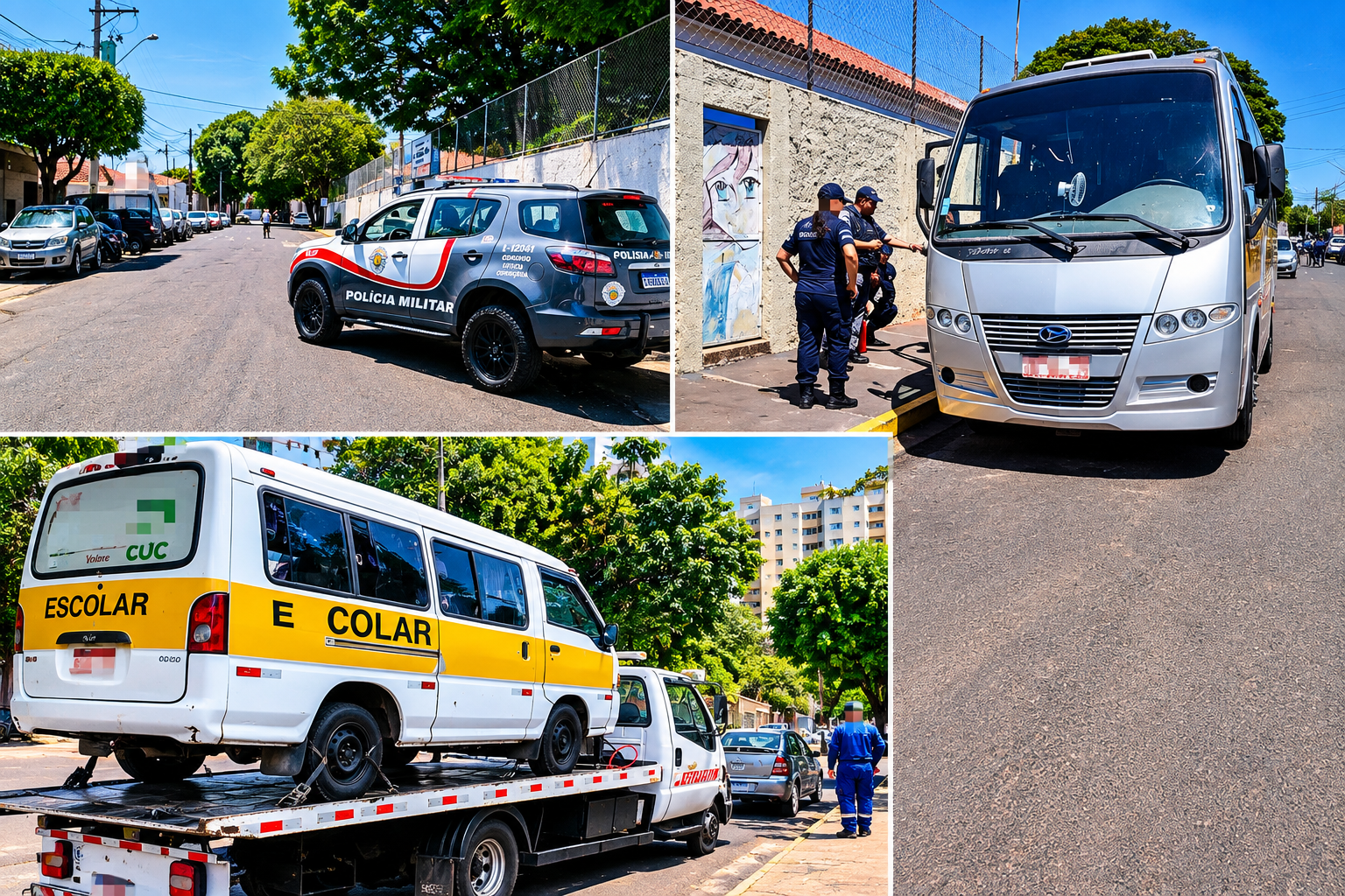 PM e Detran fazem 'pente-fino' no transporte escolar de Araçatuba e aplicam 10 multas