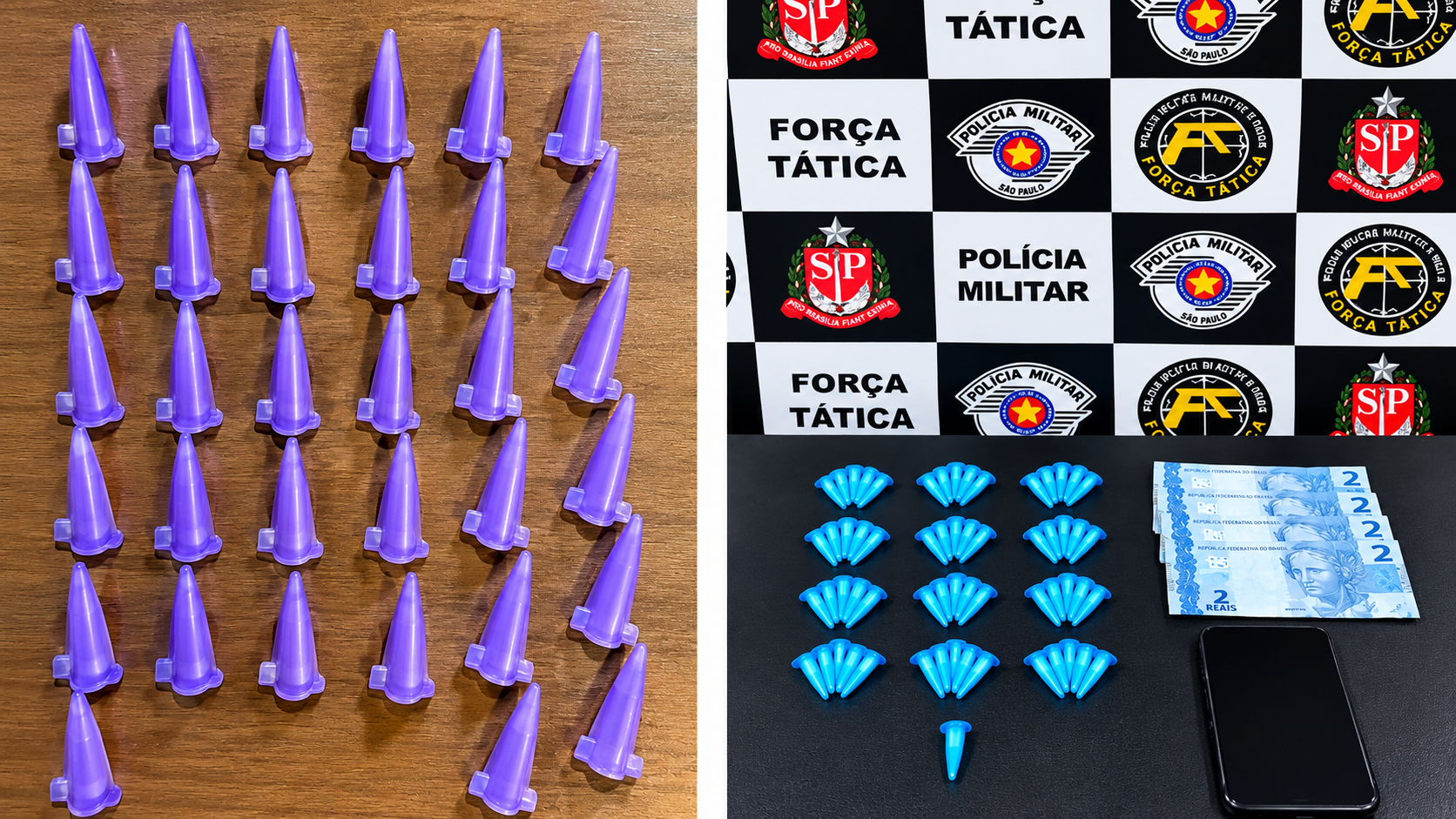 A CASA CAIU: Polícia Militar coloca as algemas em dois homens por tráfico de drogas em Araçatuba