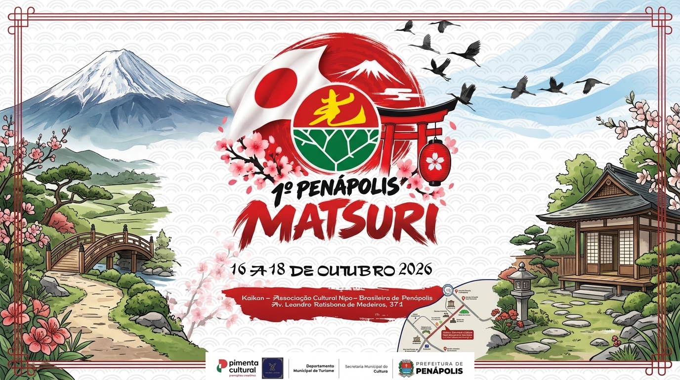 Penápolis ganha seu 1º Matsuri neste final de semana com três dias de shows, gastronomia e oficinas de graça