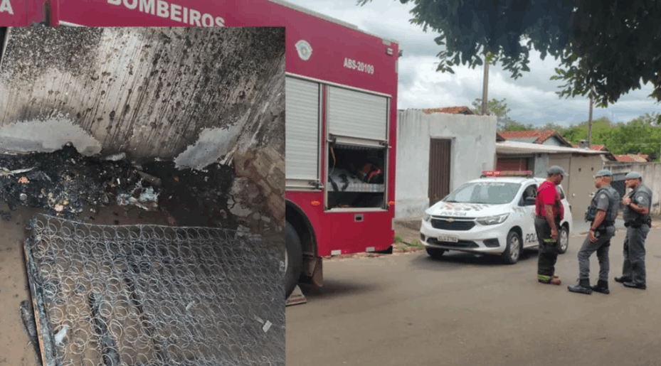 Incêndio destrói quarto de imóvel abandonado no início da tarde desta sexta-feira em Birigui